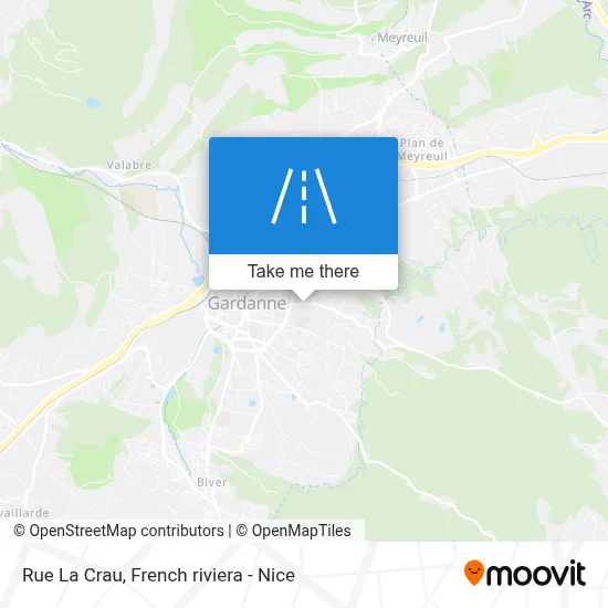 Mapa Rue La Crau
