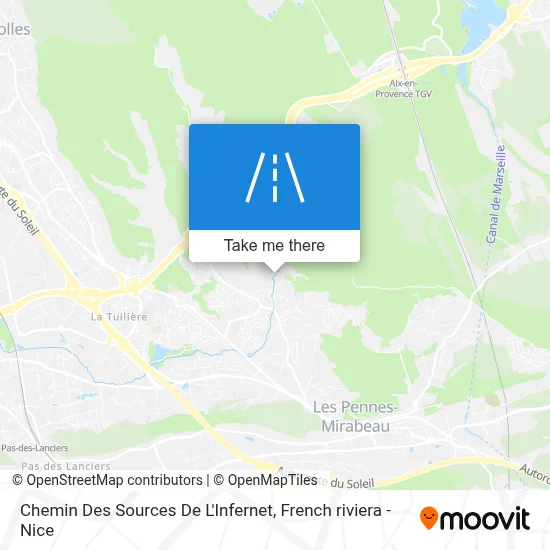Chemin Des Sources De L'Infernet map