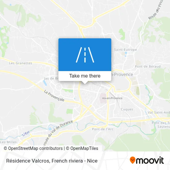 Résidence Valcros map
