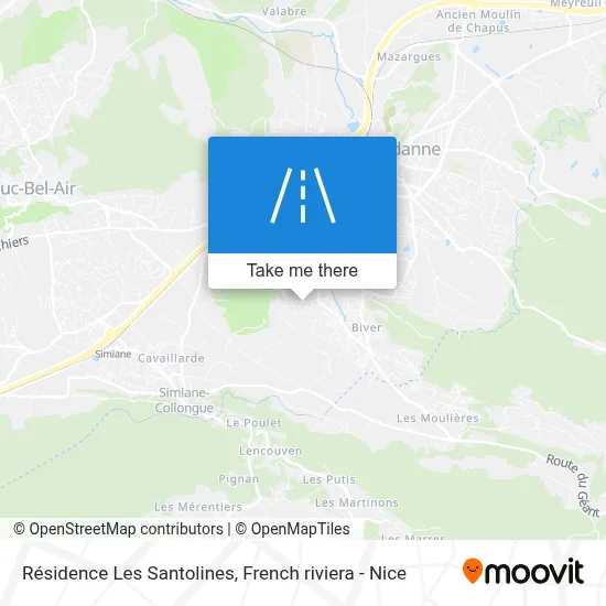 Résidence Les Santolines map