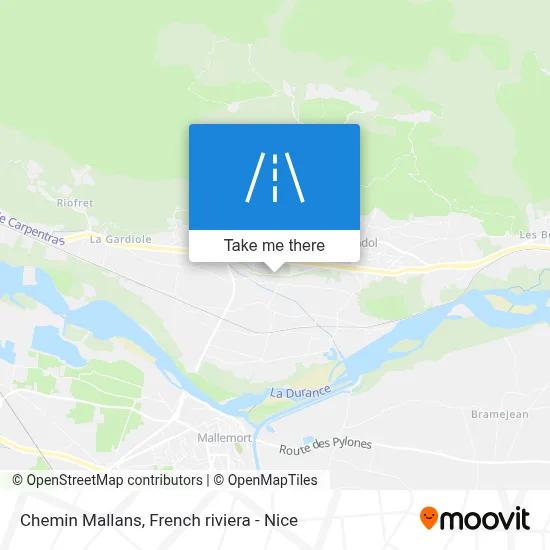 Chemin Mallans map