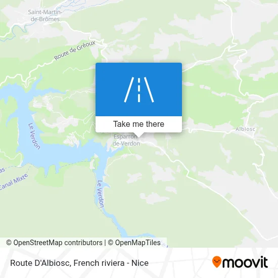 Route D'Albiosc map
