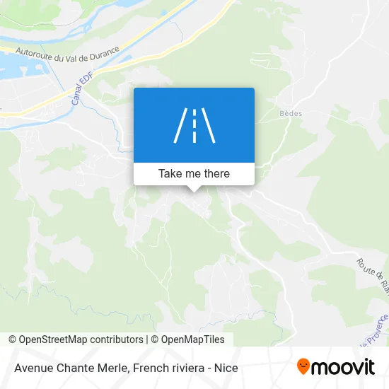 Avenue Chante Merle map