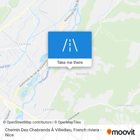Chemin Des Chabrands À Villedieu map