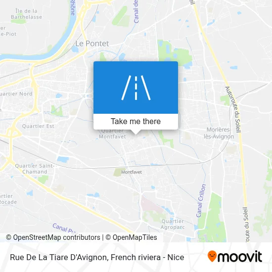 Rue De La Tiare D'Avignon map