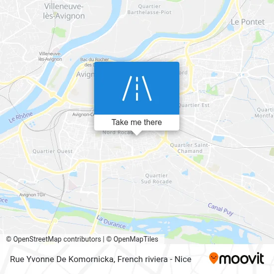Rue Yvonne De Komornicka map