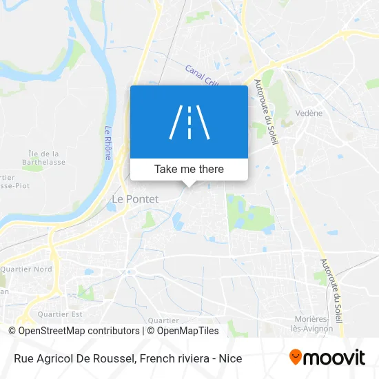 Rue Agricol De Roussel map