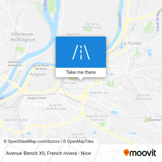 Avenue Benoit XII map