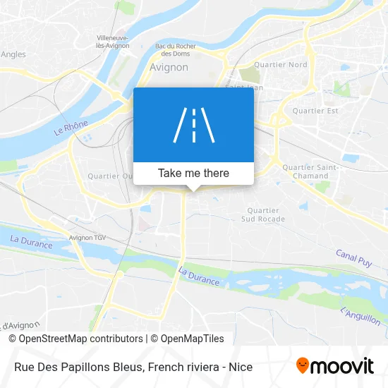 Rue Des Papillons Bleus map
