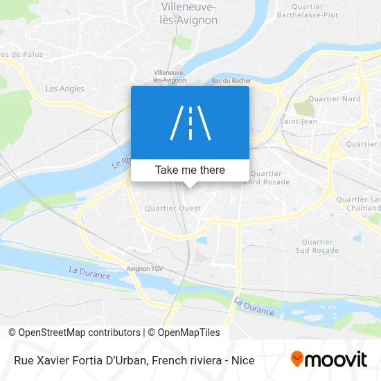 Rue Xavier Fortia D'Urban map