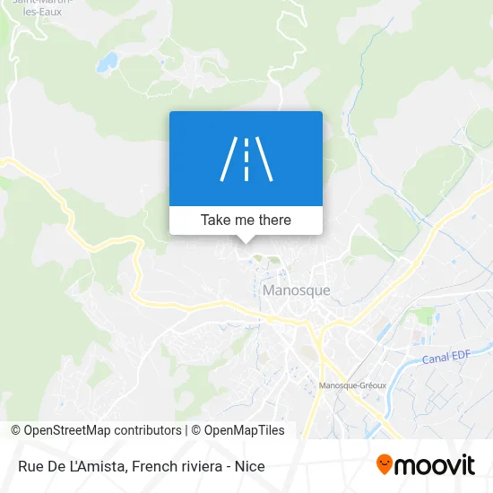 Rue De L'Amista map