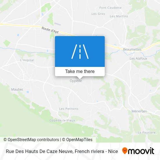 Rue Des Hauts De Caze Neuve map