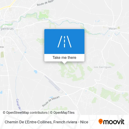 Chemin De L'Entre-Collines map