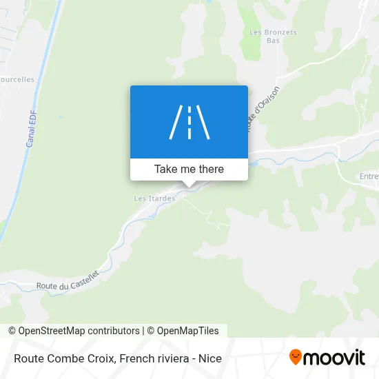Route Combe Croix map