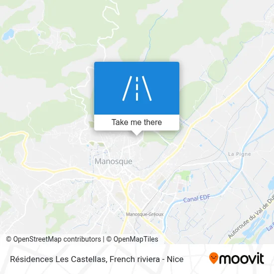 Résidences Les Castellas map