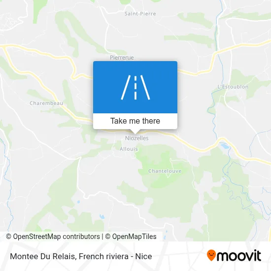 Montee Du Relais map