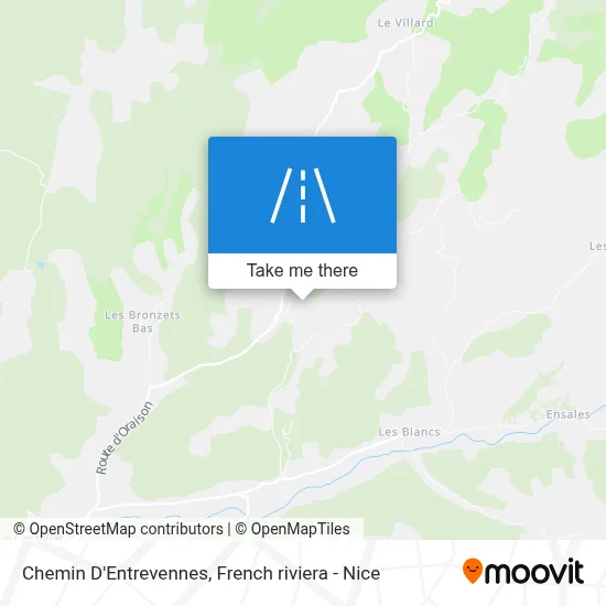 Chemin D'Entrevennes map