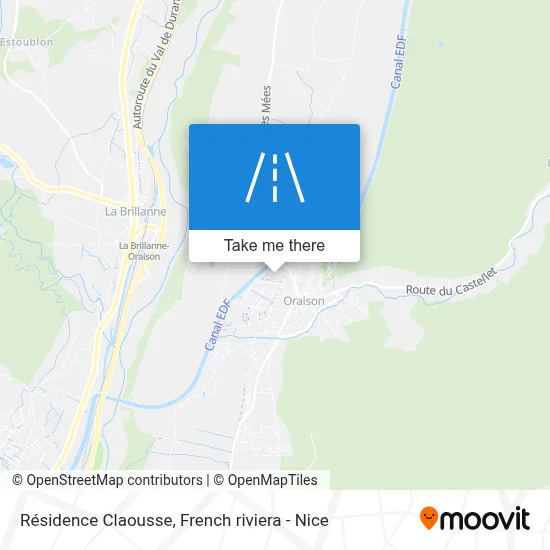 Résidence Claousse map