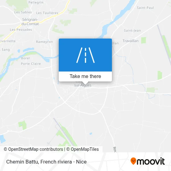 Chemin Battu map