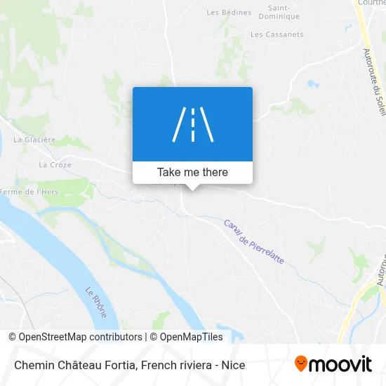 Chemin Château Fortia map
