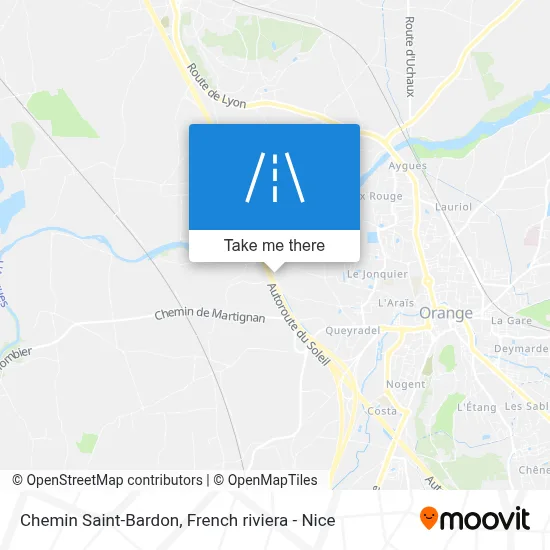 Chemin Saint-Bardon map