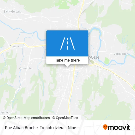 Rue Alban Broche map