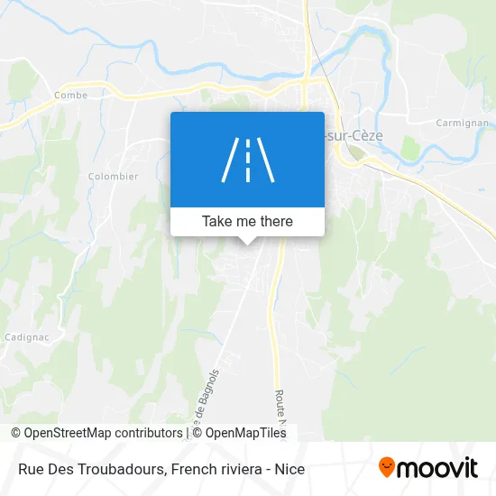 Rue Des Troubadours map