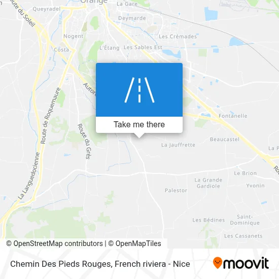 Chemin Des Pieds Rouges map