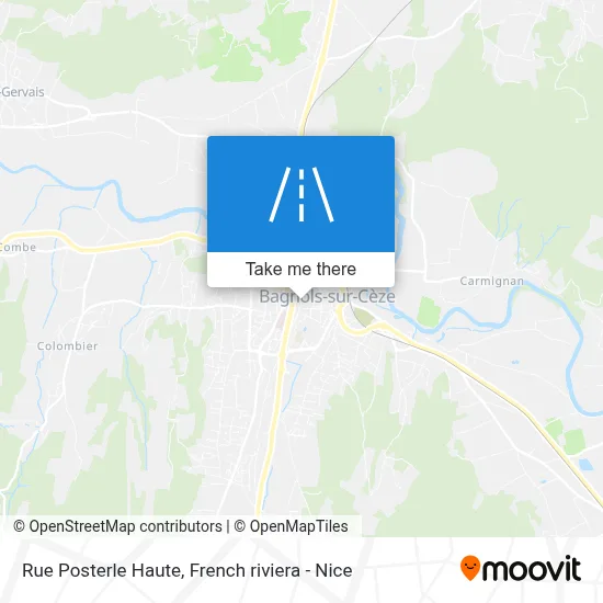 Mapa Rue Posterle Haute