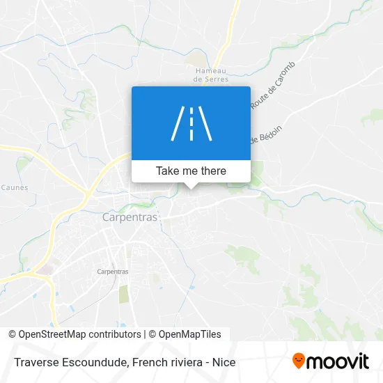 Traverse Escoundude map