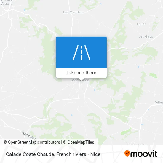 Mapa Calade Coste Chaude