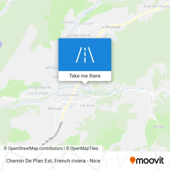 Chemin De Plan Est map