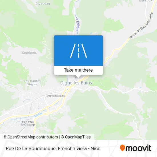 Mapa Rue De La Boudousque