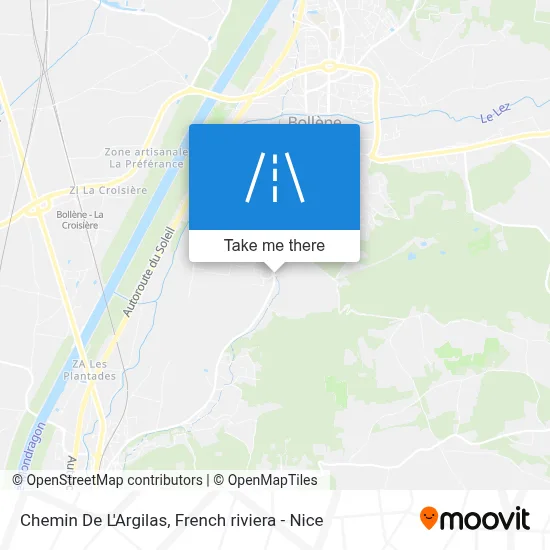 Chemin De L'Argilas map