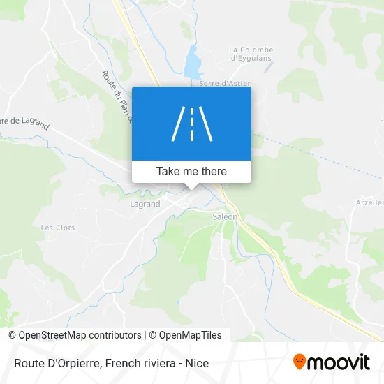 Route D'Orpierre map