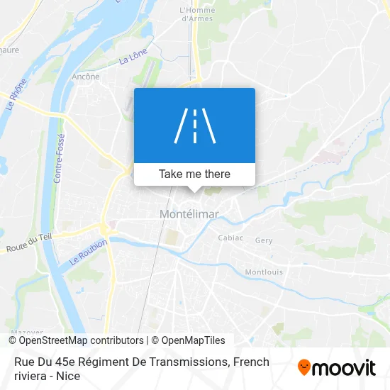 Rue Du 45e Régiment De Transmissions map