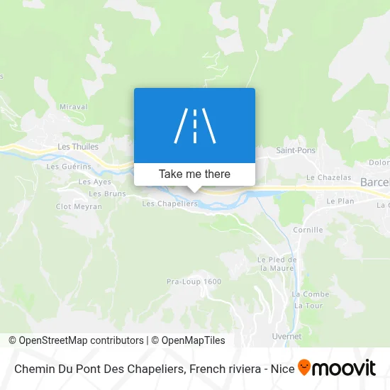 Chemin Du Pont Des Chapeliers map
