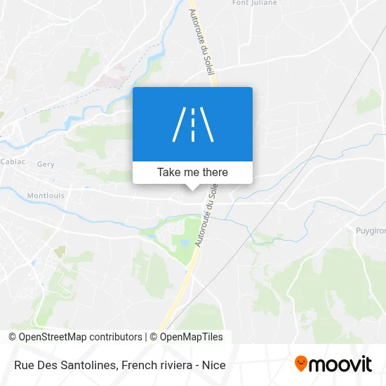 Rue Des Santolines map