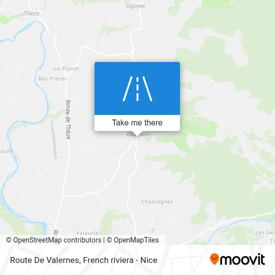 Route De Valernes map