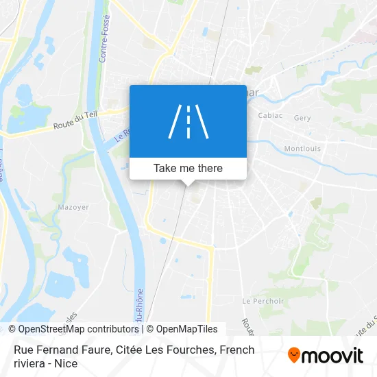 Rue Fernand Faure, Citée Les Fourches map