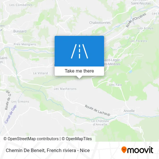 Chemin De Beneit map