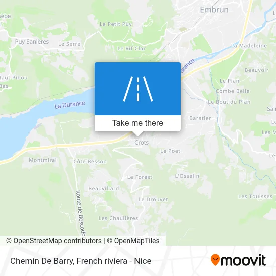 Chemin De Barry map