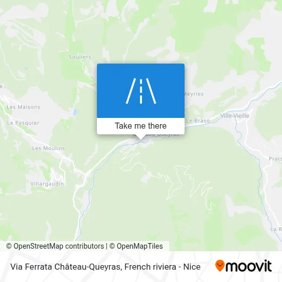 Via Ferrata Château-Queyras map