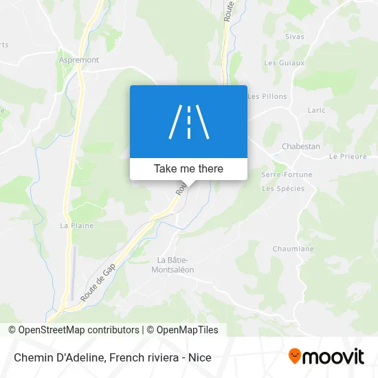 Chemin D'Adeline map