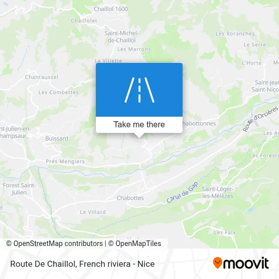 Route De Chaillol map