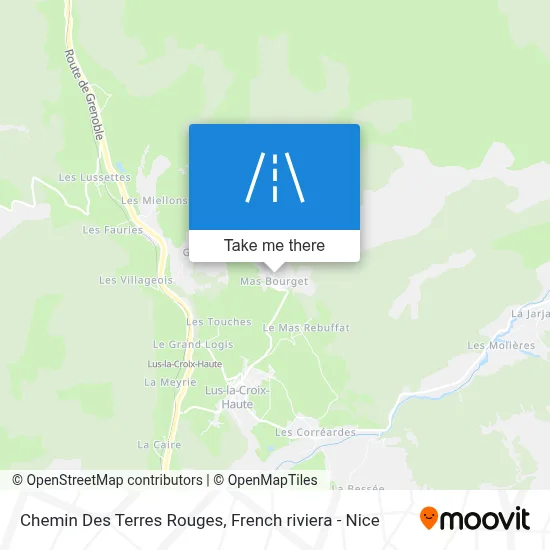 Mapa Chemin Des Terres Rouges