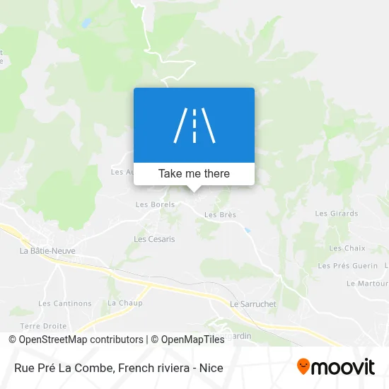 Rue Pré La Combe map