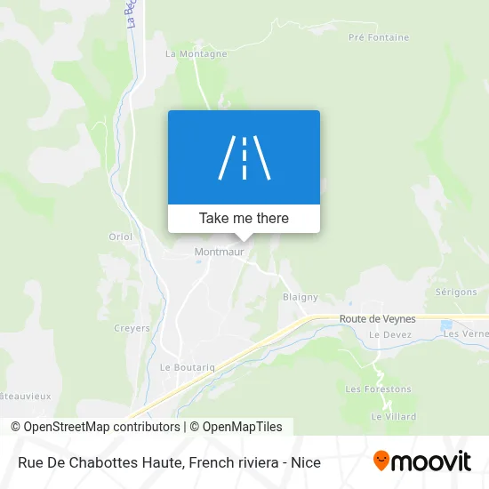 Mapa Rue De Chabottes Haute