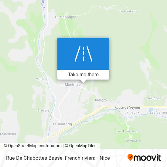 Mapa Rue De Chabottes Basse