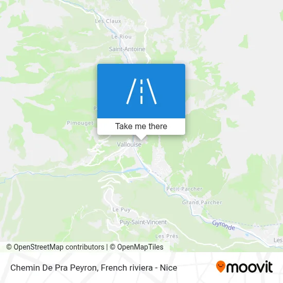 Chemin De Pra Peyron map